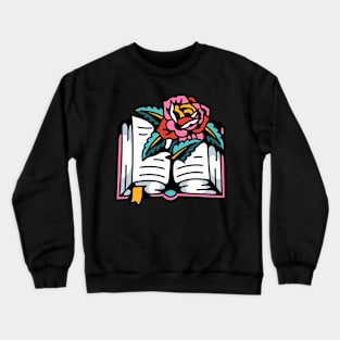 Book and flower Crewneck Sweatshirt